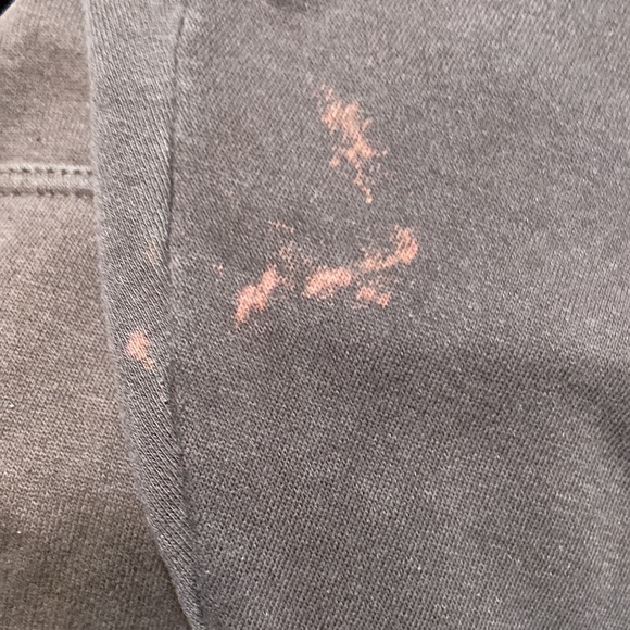 Mens Destressed Hoodie 2XL Dark Brown Zip front - Picture 9 of 10